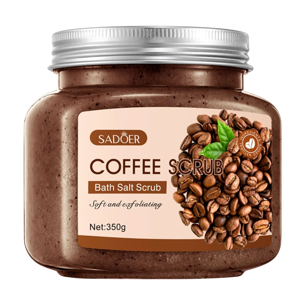 Exfoliante corporal de cafe con sal de baño SADOER
