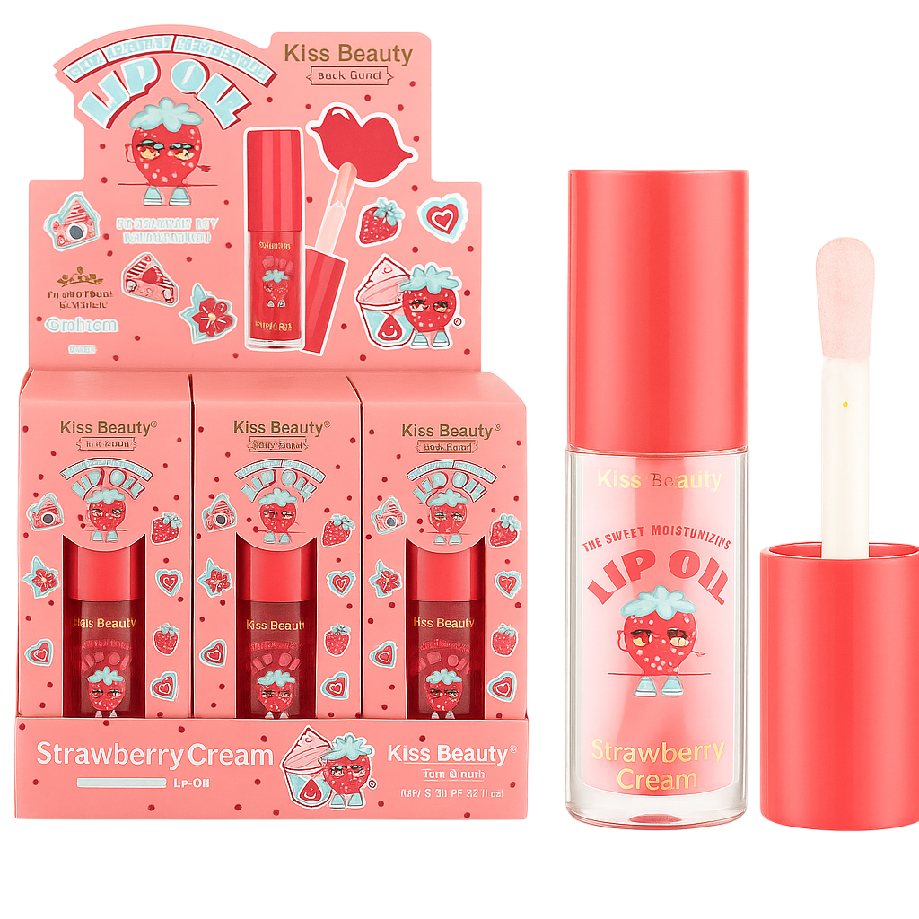 Lip oil strawberry cream KISS BEAUTY