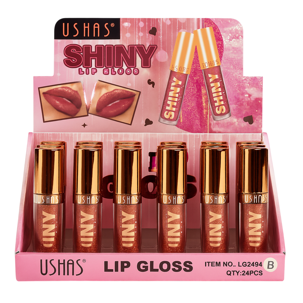 Caja de lip gloss shiny tonos B USHAS