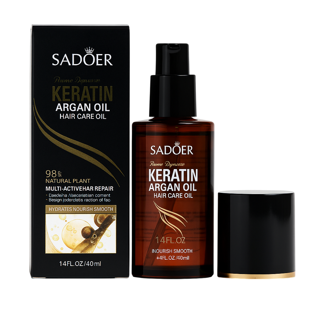 Aceite de argan con queratina para el cabello SADOER