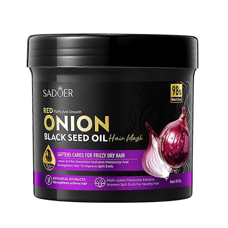 Mascarilla para el cabello aceite de semilla de cebolla negra SADOER