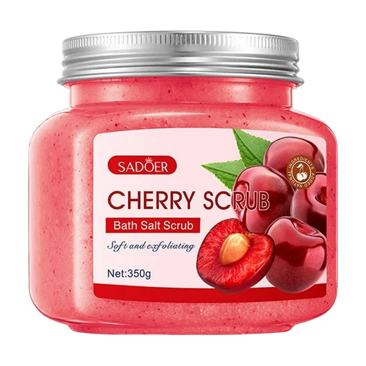 Exfoliante corporal de cereza con sal de baño SADOER
