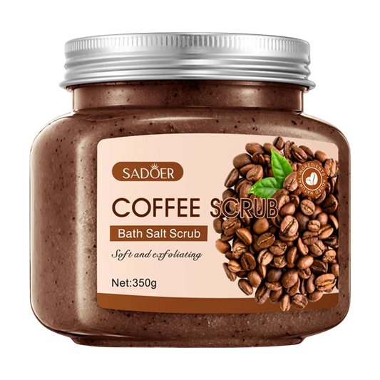 Exfoliante corporal de cafe con sal de baño SADOER
