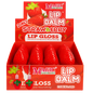 Caja de hidratante de labios fresitas con gloss llavero MAGIC