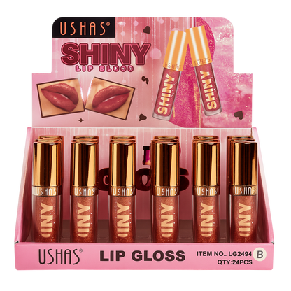 Caja de lip gloss shiny tonos B USHAS