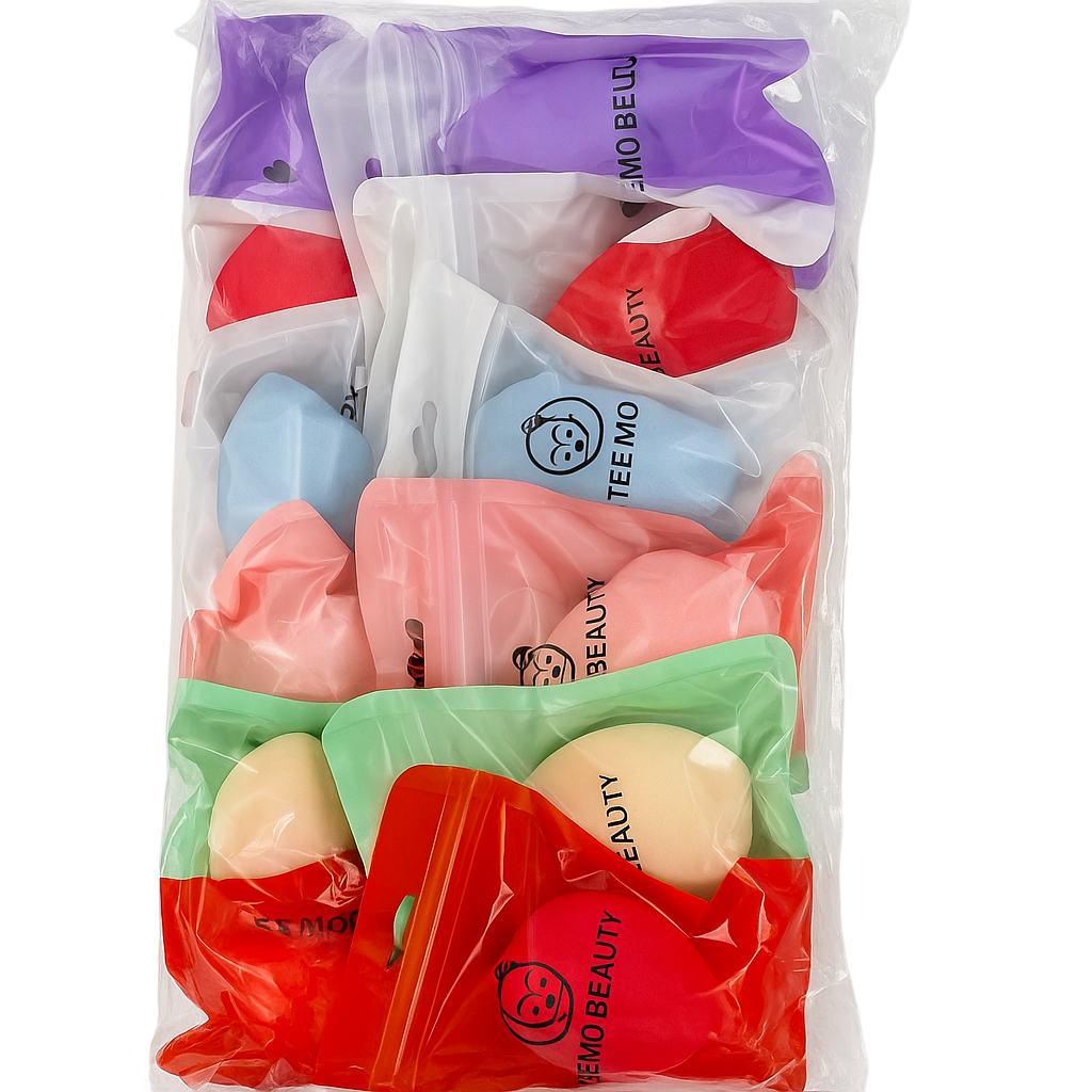 Paquete de beauty blender bolsa resellable FAMO BEAUTY