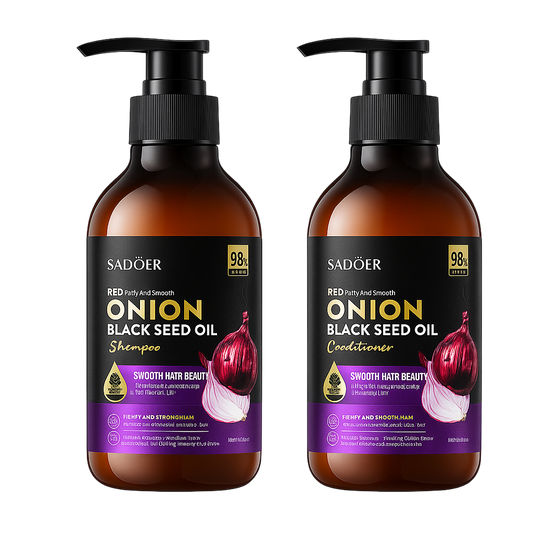Shampoo + acondicionador aceite de semilla de cebolla negra SADOER