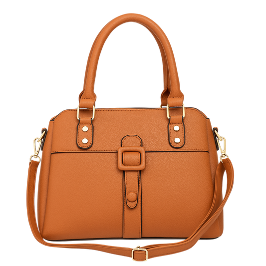 Cartera de broche marron