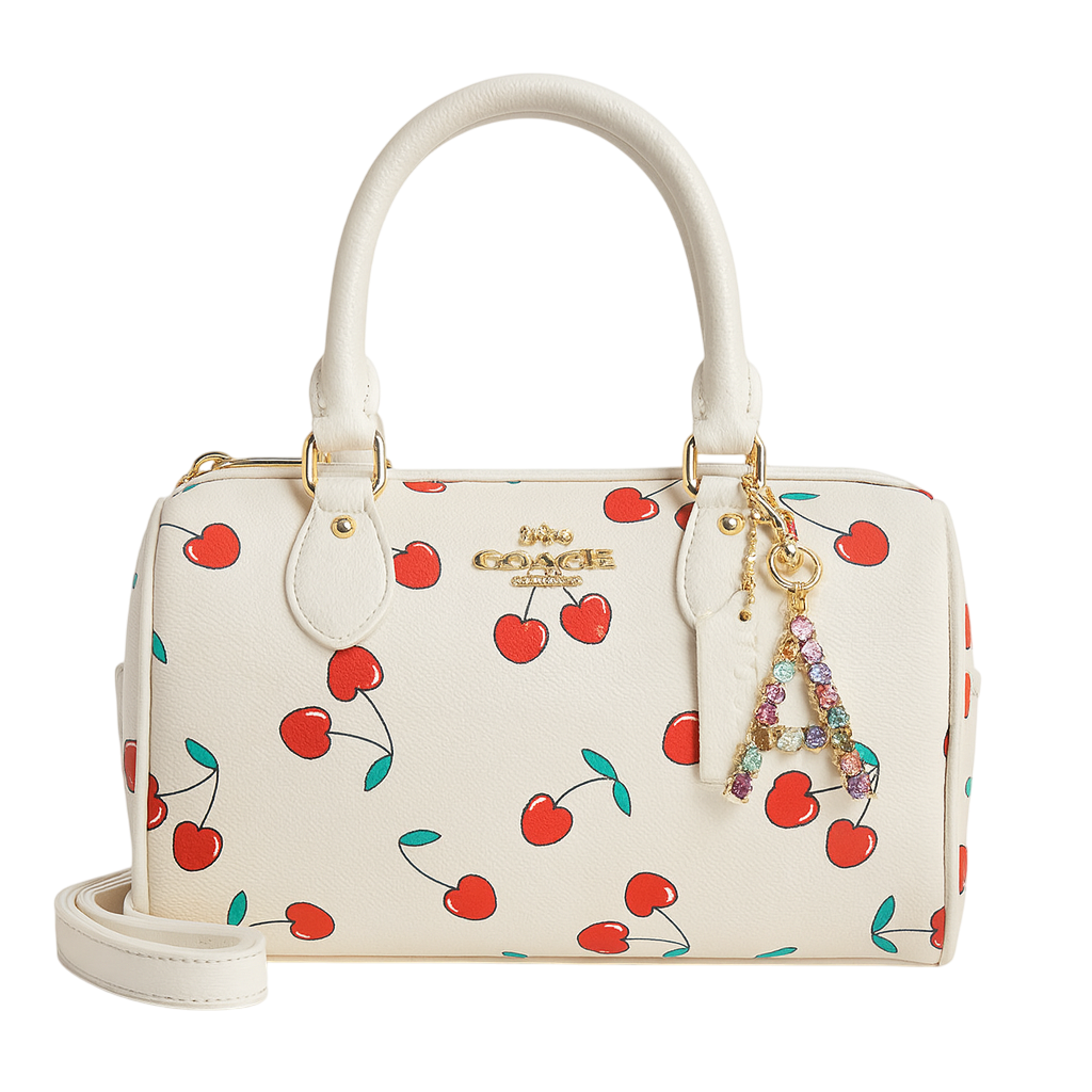 Cartera blanca con cerezas COACH