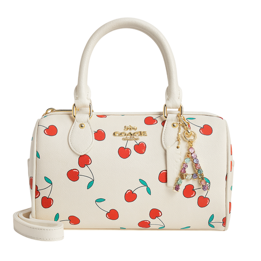 Cartera blanca con cerezas COACH