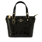 mini negro patente COACH