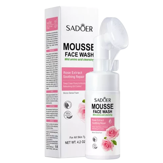 Jabón facial de rosas con cepillo SADOER
