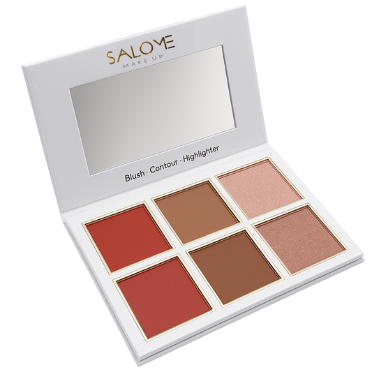 Paleta rubor contorno e iluminador X6 SALOME
